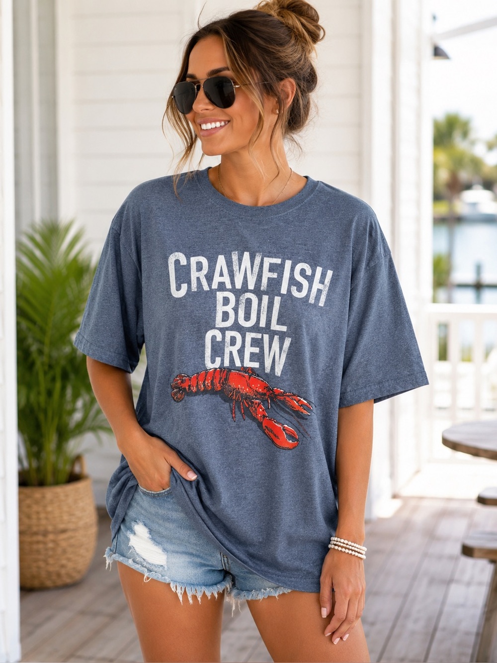 Academy Crawfish Boil Crew Graphic Tee XXL Gray Short Sleeve T-Shirt